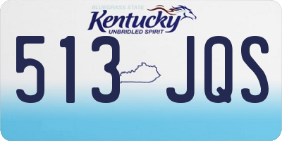 KY license plate 513JQS