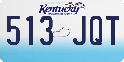 KY license plate 513JQT