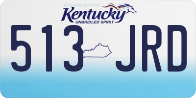 KY license plate 513JRD