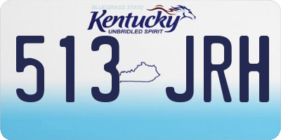 KY license plate 513JRH