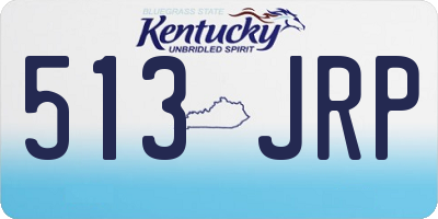 KY license plate 513JRP