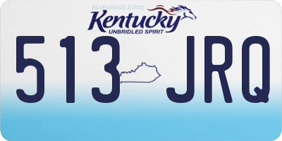 KY license plate 513JRQ