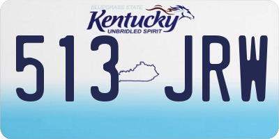 KY license plate 513JRW