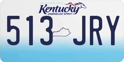 KY license plate 513JRY