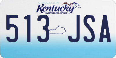 KY license plate 513JSA