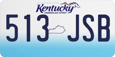 KY license plate 513JSB