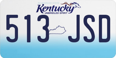 KY license plate 513JSD