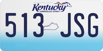 KY license plate 513JSG