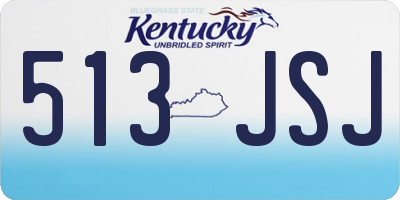 KY license plate 513JSJ