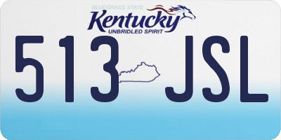 KY license plate 513JSL
