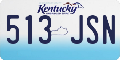 KY license plate 513JSN