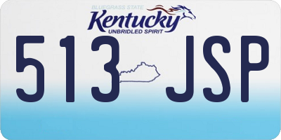 KY license plate 513JSP