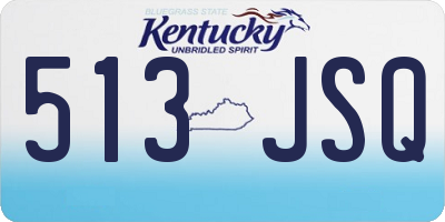 KY license plate 513JSQ