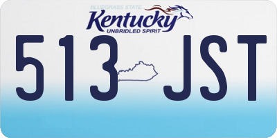 KY license plate 513JST