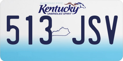 KY license plate 513JSV