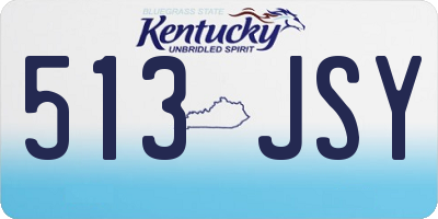 KY license plate 513JSY
