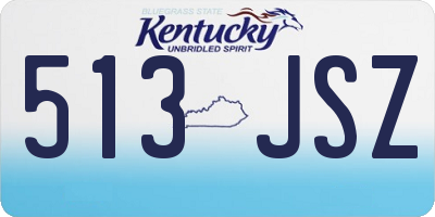 KY license plate 513JSZ