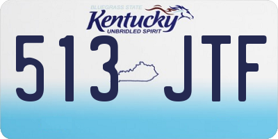 KY license plate 513JTF
