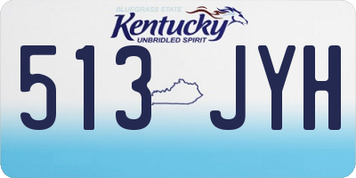 KY license plate 513JYH