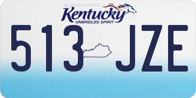 KY license plate 513JZE