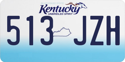 KY license plate 513JZH
