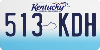 KY license plate 513KDH