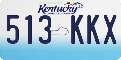 KY license plate 513KKX