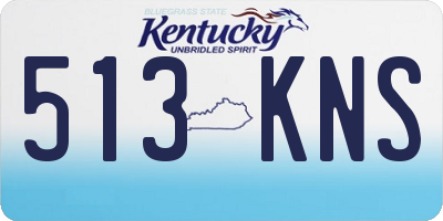 KY license plate 513KNS