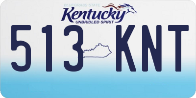 KY license plate 513KNT