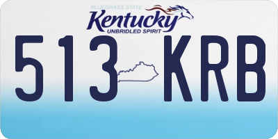 KY license plate 513KRB