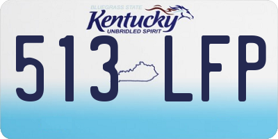 KY license plate 513LFP