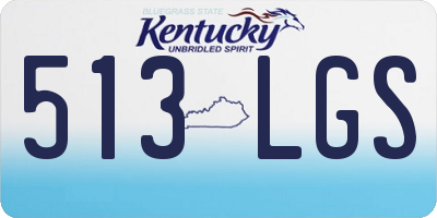 KY license plate 513LGS