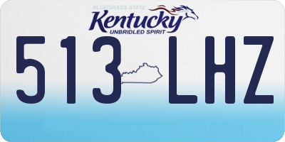 KY license plate 513LHZ
