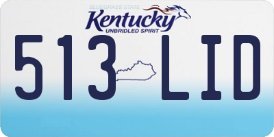 KY license plate 513LID