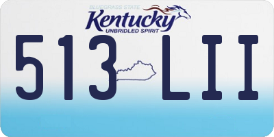 KY license plate 513LII