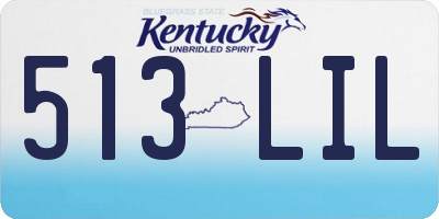 KY license plate 513LIL