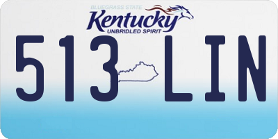 KY license plate 513LIN