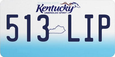 KY license plate 513LIP