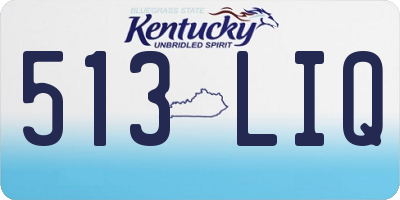 KY license plate 513LIQ