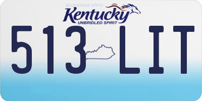 KY license plate 513LIT