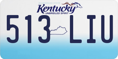 KY license plate 513LIU