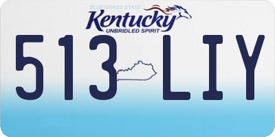 KY license plate 513LIY