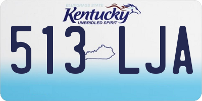 KY license plate 513LJA