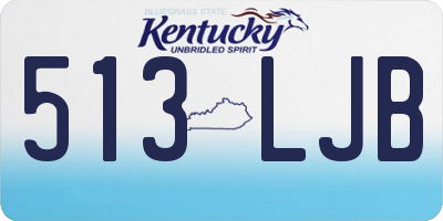 KY license plate 513LJB