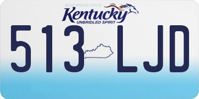 KY license plate 513LJD