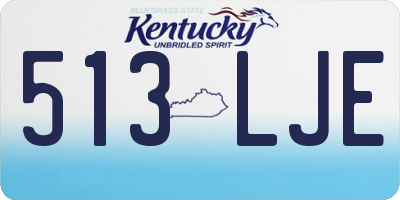 KY license plate 513LJE