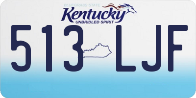KY license plate 513LJF