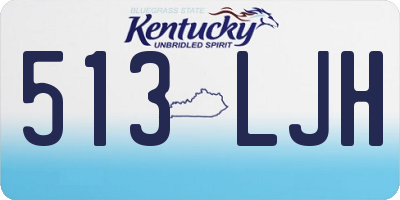 KY license plate 513LJH