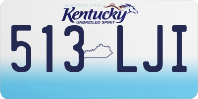 KY license plate 513LJI