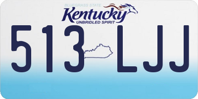 KY license plate 513LJJ